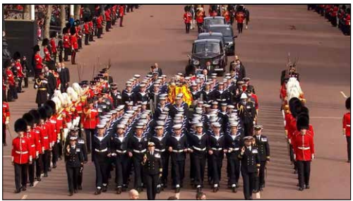 cortege with coffin