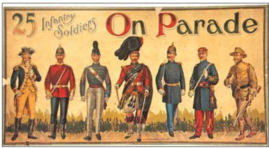 Figure 10: A small sample of the variety of colorful and largely accurate paper soldiers
produced by McLoughlin Brothers.