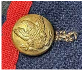 Child sized Zouave jacket closeup of button