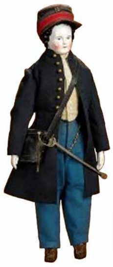 Civil War era soldier doll