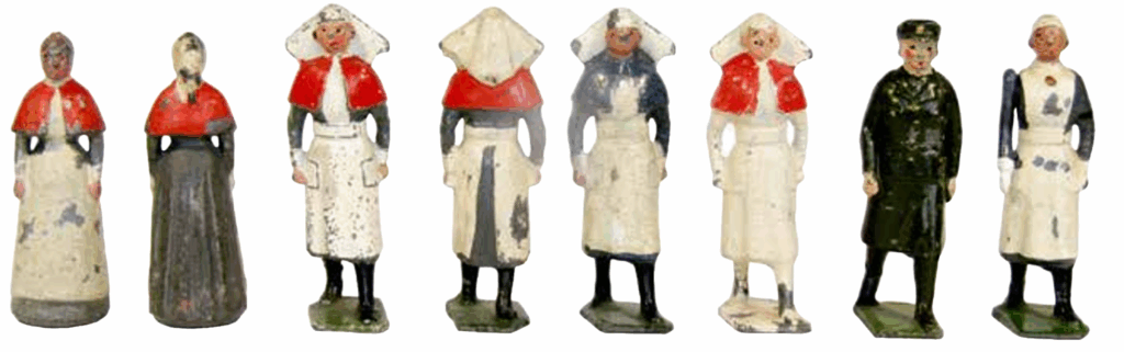 various Britains nurses,