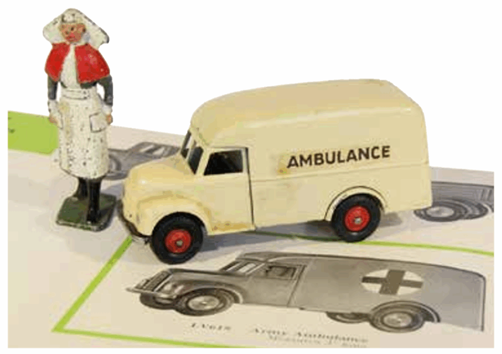 Britains Lilliput #LV617, OO-scale Local Authority Ambulance.