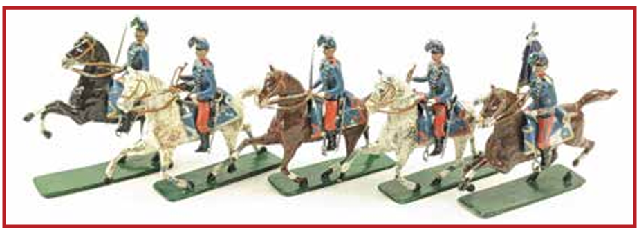 BG Mignot French Blue With Flagbearer 75mm RARE