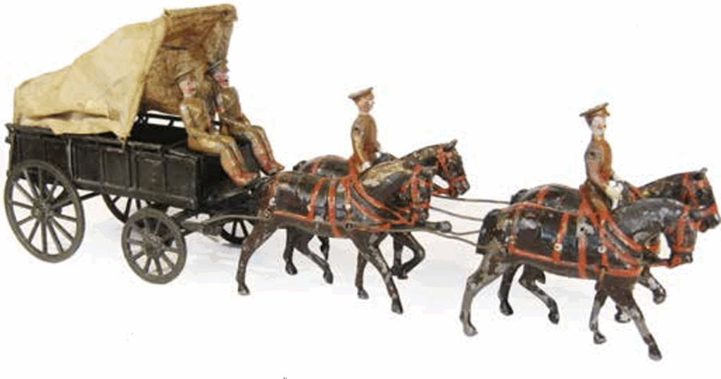 Set 145A (or #1450) RAMC horse-drawn ambulance in service dress.