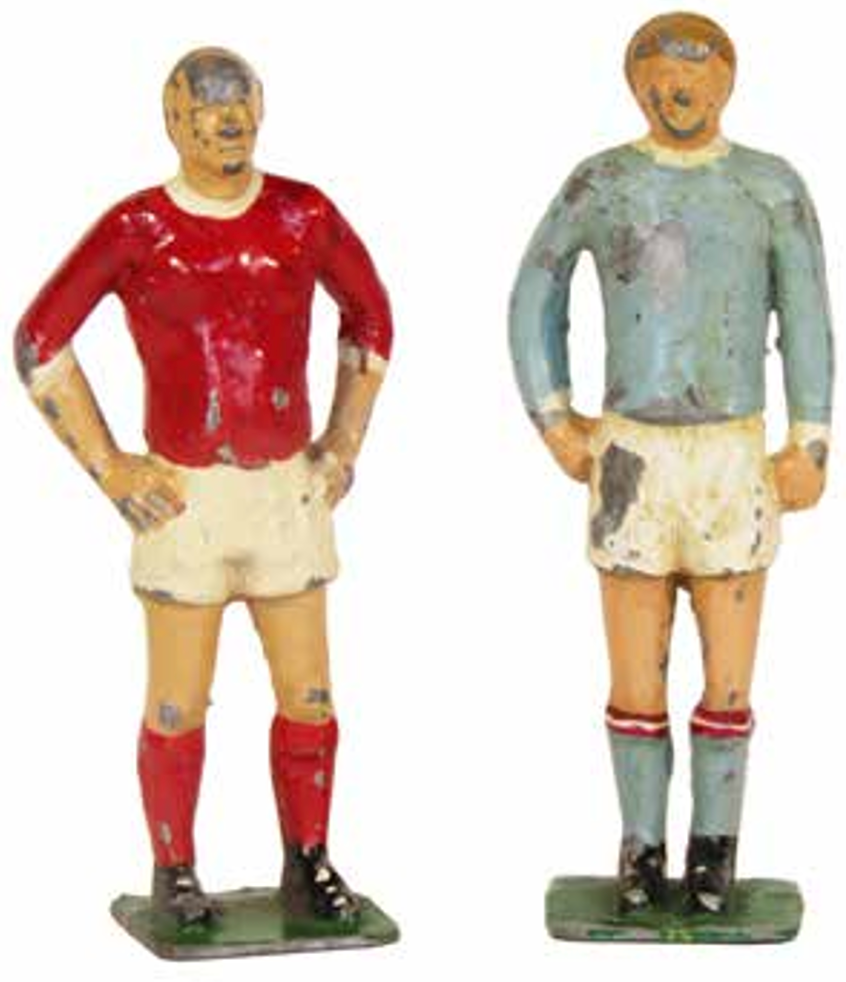 Two different poses of 65mm “Keymen” footballers.