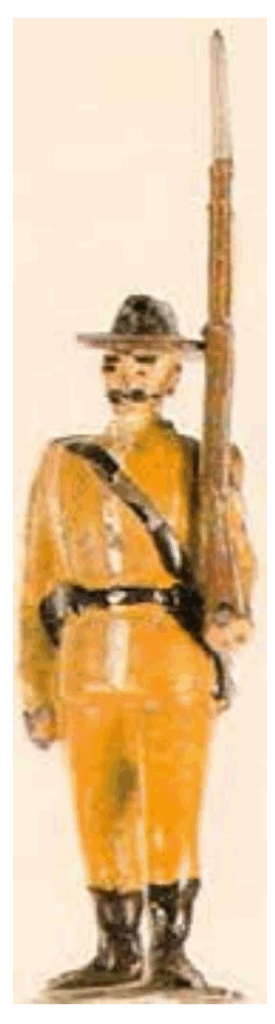 figure with bayonet