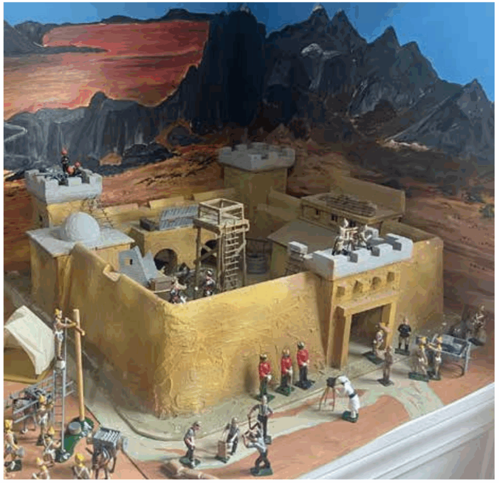 The fort manned by British and Indian troops