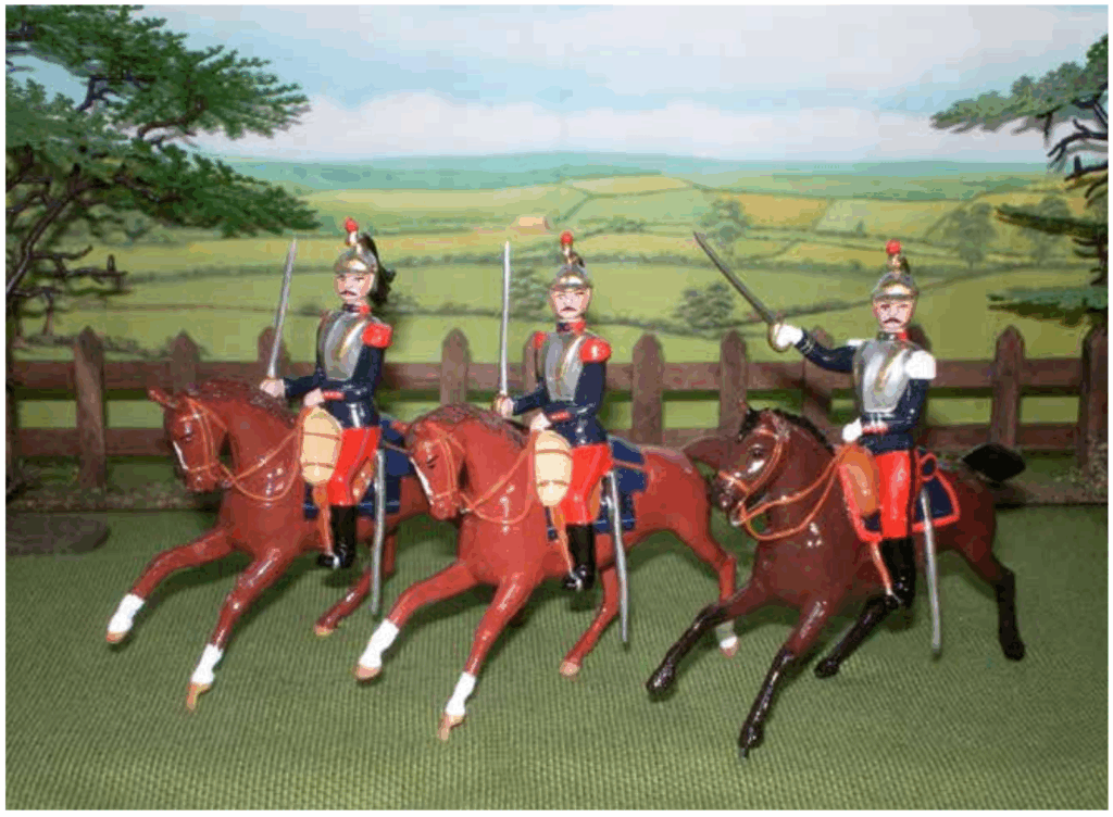 Britains French Cuirassiers in 1912, conversions painted in gloss enamel paints