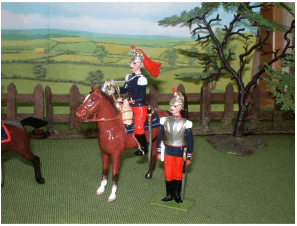 Britains French Cuirassiers in 1912, conversions painted in gloss enamel paints