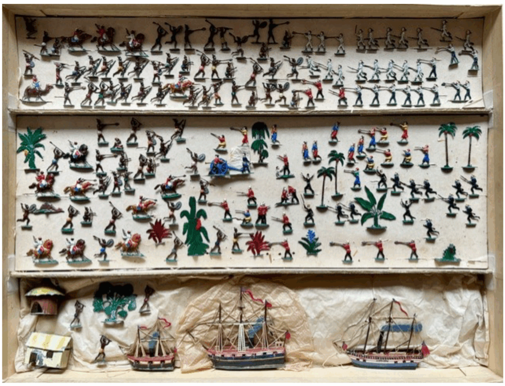 The second layer - British ships and many more figures