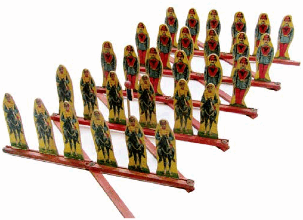 Example of Set 73 ½ “U.S. Regulars” scissor set in closed formation.