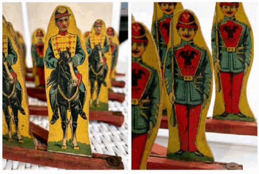 Whitney Reed Paper Lithography “U.S. Regulars” cavalry and Infantry (5 inches tall)